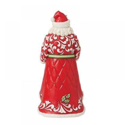 Santa Figurine with Sisal Wreath 6015496 pai natal papá noel natal navidad jim shore heartwood creek