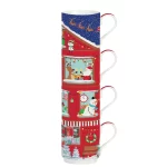 easylife 346 santa in town 4 mugs easylife bule chávenas natal tetera vasos tazas navidad 1039 chne