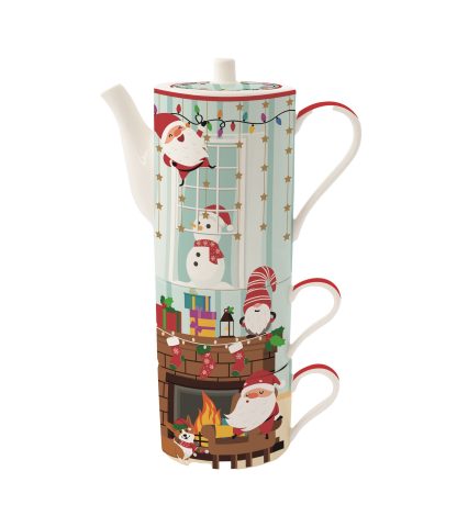 easylife 346 santa in town 4 mugs easylife bule chávenas natal tetera vasos tazas navidad 1346 sfir