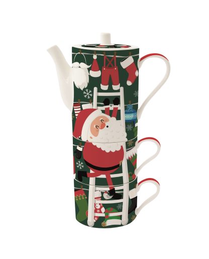 easylife 346 santa in town 4 mugs easylife bule chávenas natal tetera vasos tazas navidad 1346