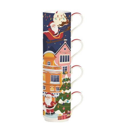 easylife 346 santa in town 4 mugs easylife bule chávenas natal tetera vasos tazas navidad 1039 sout