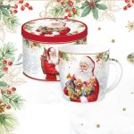 EASY LIFE Easy Life Porcelain mug with Santa Claus "Santa is coming" 350 ml caneca natal navidad