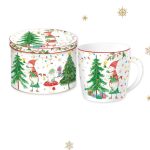 EASY LIFE Easy Life Porcelain mug with Santa Claus "Santa is coming" 350 ml caneca natal navidad Porcelain mug 350 ml in tin box READY FOR CHRISTMAS