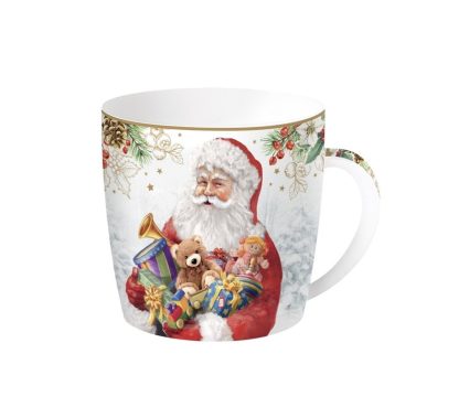 EASY LIFE Easy Life Porcelain mug with Santa Claus "Santa is coming" 350 ml caneca natal navidad