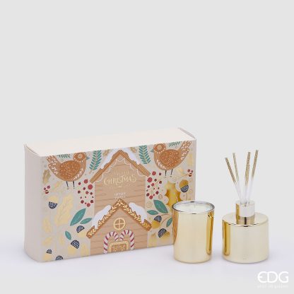 JOYFUL PERFUMER & CANDLE SET 80ml CF H.7 C4 Cod. 5500012ABVA Variation BLACK VANILLA edg ezno de gasperi conjunto natal set navidad oferta