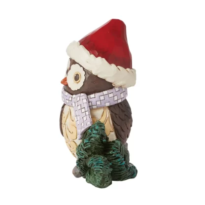 Christmas Owl with Santa Hat Mini 6015462 mocho natal santa claus jim shore heartwood creek