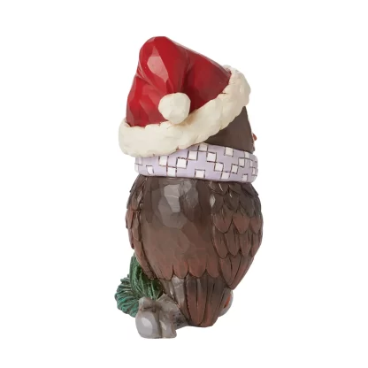 Christmas Owl with Santa Hat Mini 6015462 mocho natal santa claus jim shore heartwood creek