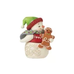 natal santa claus jim shore heartwood creek Snowman with Gingerbread Man Mini - Heartwood Creek by Jim Shore SKU: 6015464