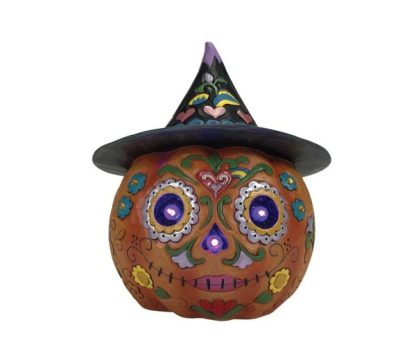 Day of the Dead LED Jack-O-Lantern Figurine 6012753 jim shore halloween heartwood creek