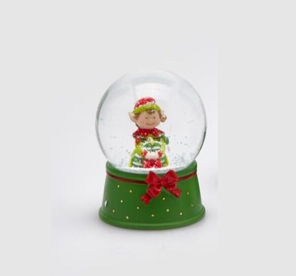 ELF SPHERACLE (3 ASS)H9 D6.5 C3 Cod. 685707,740 Variation GREEN RED edg enzo de gasperi natal globo de neve navidad globo de nieve