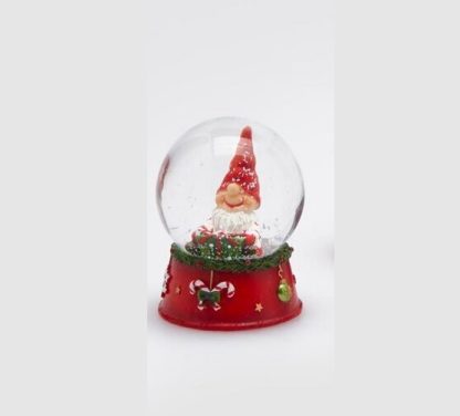 SPHERACQUA GNOME (4ASS)H6 D4.5 C3 Cod. 685708,740 Variation GREEN RED globo de natal duende gnomo bola de nieve duende navidad