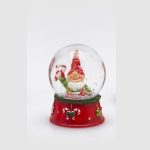 SPHERACQUA GNOME (4ASS)H6 D4.5 C3 Cod. 685708,740 Variation GREEN RED globo de natal duende gnomo bola de nieve duende navidad