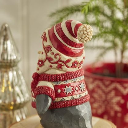 Nordic Noel Penguin Wearing a Sweater Figurine 6015486 pinguim jim shore heartwood creek natal navidad