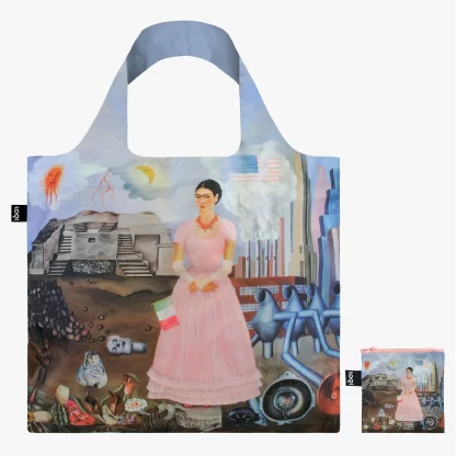 Frida Kahlo FRIDA KAHLO Self Portrait On The Borderline Recycled Bag bolso saco reutilizable frida kahlo