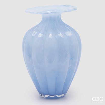 BLOSSOM VASE H.31.5 D.21 C4 Cod. 1100451A883 Variation AZURE edg enzo de gasperi jarrón tarro taça jarra jarro vaso vidro edg enzo de gasperi jarrón tarro taça jarra jarro vaso vidro