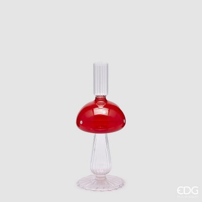 MUSHROOM CANDLE HOLDER H.23 D.9.5 C4 Cod. 4400160A140 Variation WHITE RED edg enzo de gasperi cogumelo fungo vela