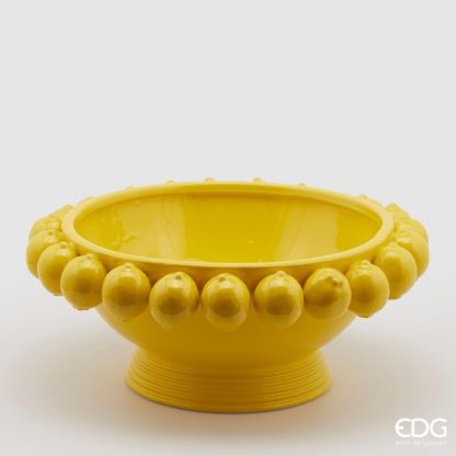 VASE CHAKRA BOWL LEMONS H19D45(25FRU Cod. 018355,200 Variation YELLOW taza járron limoni lemon jarra vaso limão limões edg