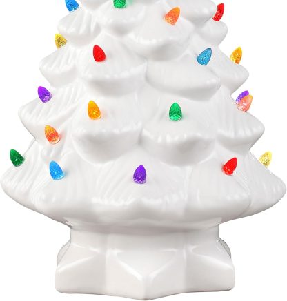 Nostalgic Ceramic Christmas Tree - White árvore natal cerâmica pinheiro natal mr. christmas