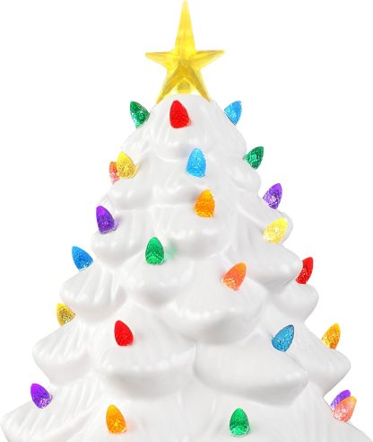 Nostalgic Ceramic Christmas Tree - White árvore natal cerâmica pinheiro natal mr. christmas