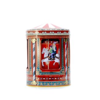 softly spinning Musical Cookie jar lata carrossel carusel navidad natal