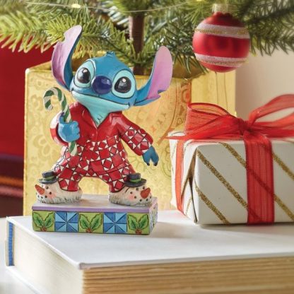 Christmas PJs Stitch Figurine 6015008~disney traditions jim shore natal ohana stitch