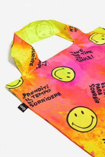 SMILEY Take The Time to Smile Recycled Bag loqi bags smile