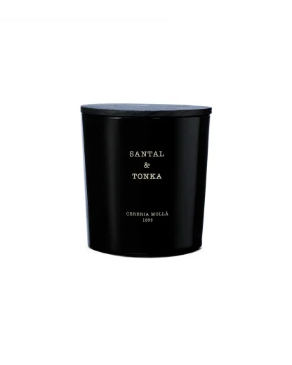 Vela Santal & Tonka XL sândalo e fava tonka sándalo vela cereria mollá made in spain