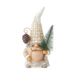 White Woodland Gnome with Sisal Tree Figurine 6015160 jim shore heartwood creek