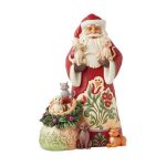 Santa with Cats and Dogs Figurine 6015499 jim shore heartwood creek natal pai natal papá noel