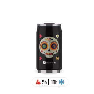 Insulated Can 280ml Black A-1872 carraga térmica termo les artistes A-4301 SKULL