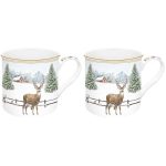 r0171 white forest easylife caneca vaso natal navidad rena reno