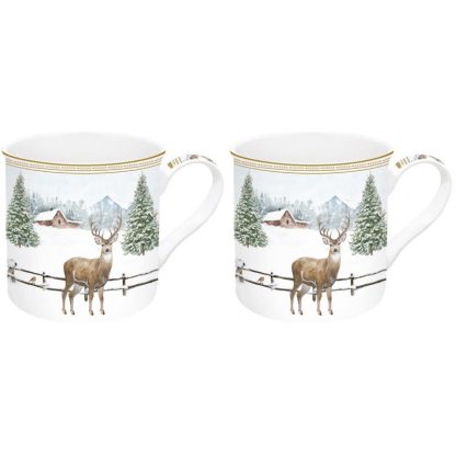 r0171 white forest easylife caneca vaso natal navidad rena reno