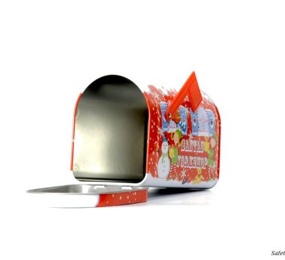 lata caixa correio silver crane natal navidad mail box