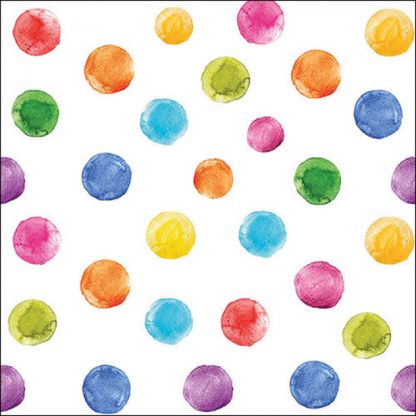 Napkin 33 Polka dots white FSC Mix Article number 13319315 guardanapos servilletas