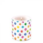 Candle small Polka dots white Article number 19219315 vela bolinhas