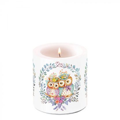 Candle small Owl couple in love Article number 19219405 mochos búhos professor