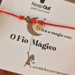 Bracciale Filo Magico con Charms pulseira trevo dedal sorte protecção keep out italiano