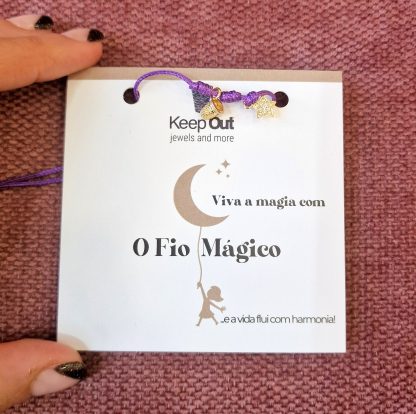 Bracciale Filo Magico con Charms pulseira trevo dedal sorte protecção keep out italiano starlight