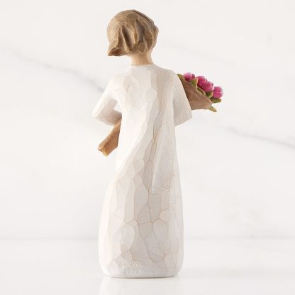 Bright Hope Figurine 28304 willow tree anjo flores figura susan lordi sem rosto domingo de ramos flores