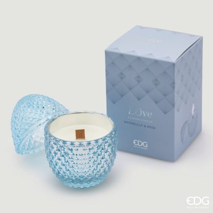 EGG CANDLE WITH FRAGRANCE H.12 D.8 C4 Cod. 6100007AWRO Variation WATERLILY & MOSS velas páscoa pascua mesa ovo huevo