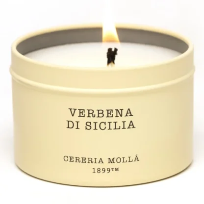 Vela em Lata Travel 90gr Cereria Mollá: Verbena di Sicilia