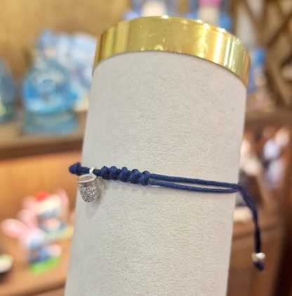 Pulseira Dedal Mamori (prata): Azul Marinho pedras brancas