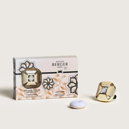 Difusor para carro metálico dourado Eternity + aroma Lady Flower (intensidade 3 de 5) - Image 2