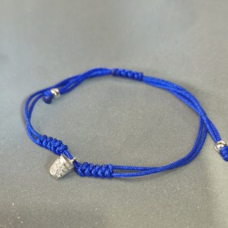 Pulseira Dedal Mamori (prata): Azulão pedras prateadas