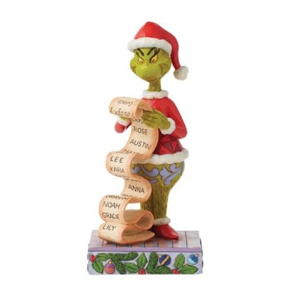 Grinch Holding Naughty / Nice List Figurine 6015217 Figurine 6015218 grinch enesco jim shore heartwood creek natal navidad