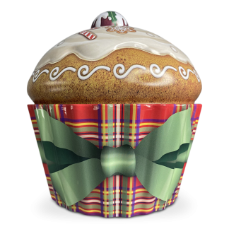 Lata Cupcake Grande de Natal: Tartan Base