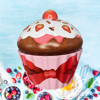 Lata Cupcake de Morango XL