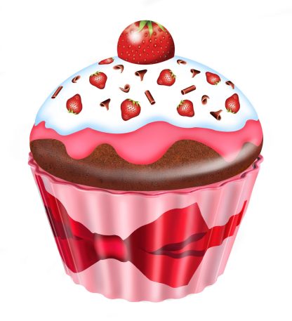 Lata Cupcake de Morango XL