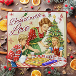 Lata baixa Baked with Love: vermelha