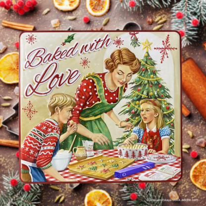 Lata baixa Baked with Love: vermelha